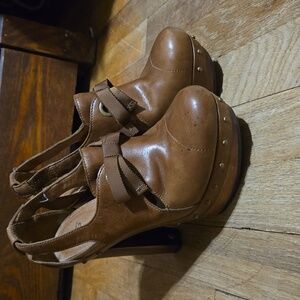 Ugg Celestina high heel clog / bootie